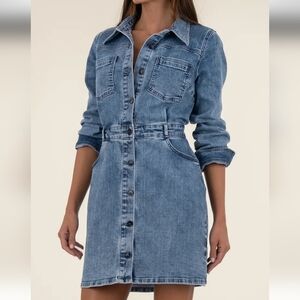 KUT from The Kloth Denim Button-Up Dress NWT size Large